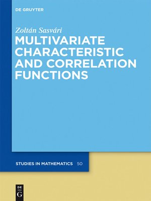 cover image of Multivariate Characteristic and Correlation Functions
